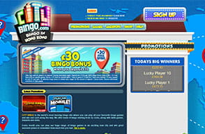 City Bingo home page